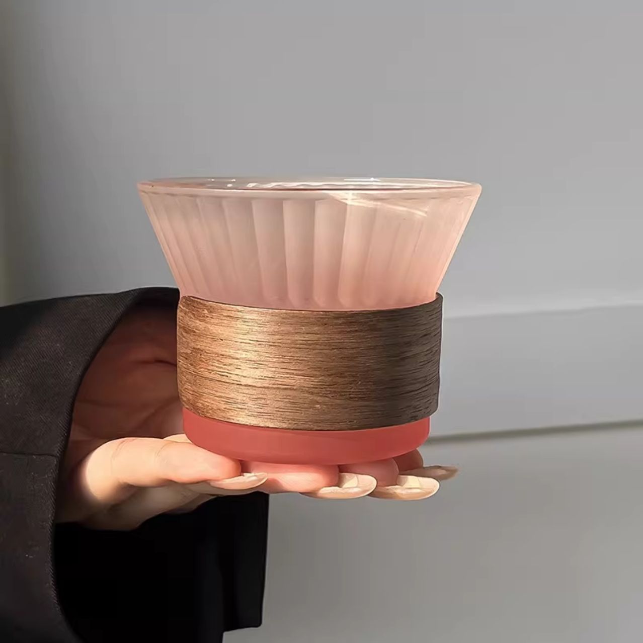 Frosted Gradient Glass Cup