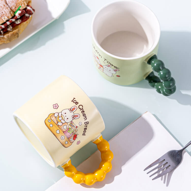 Bead Handle Bunny Mug