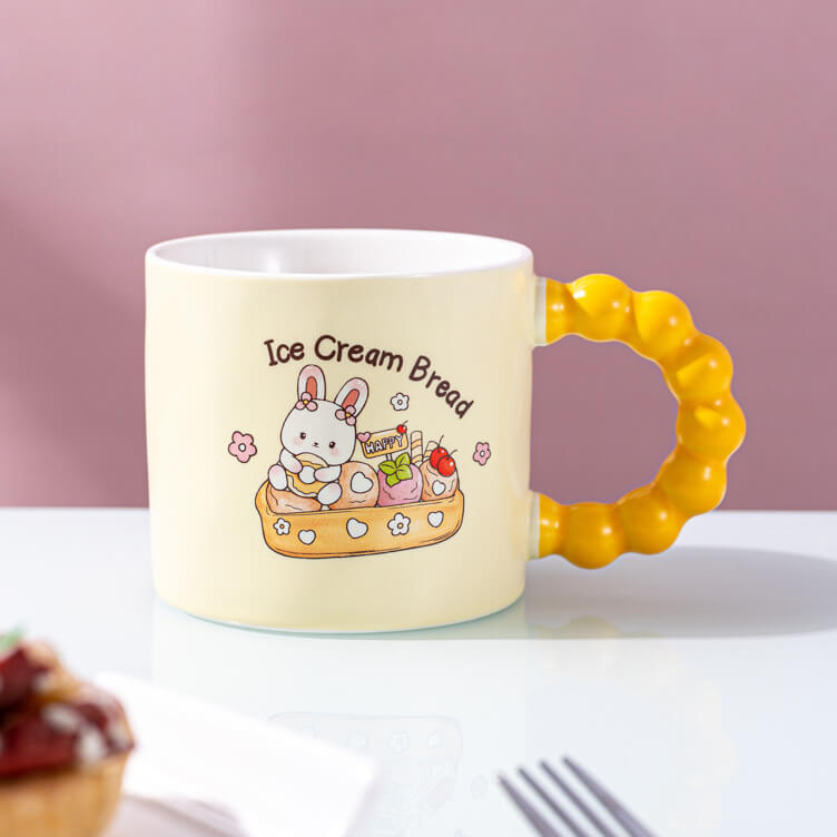 Bead Handle Bunny Mug
