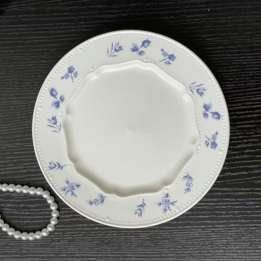 floral dessert plate