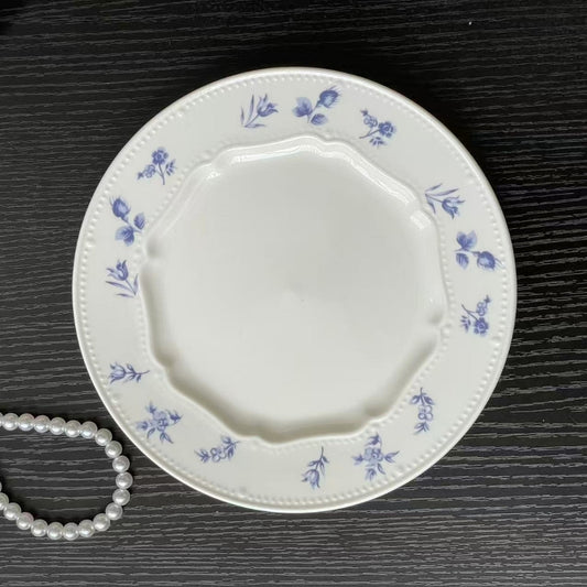 floral dessert plate