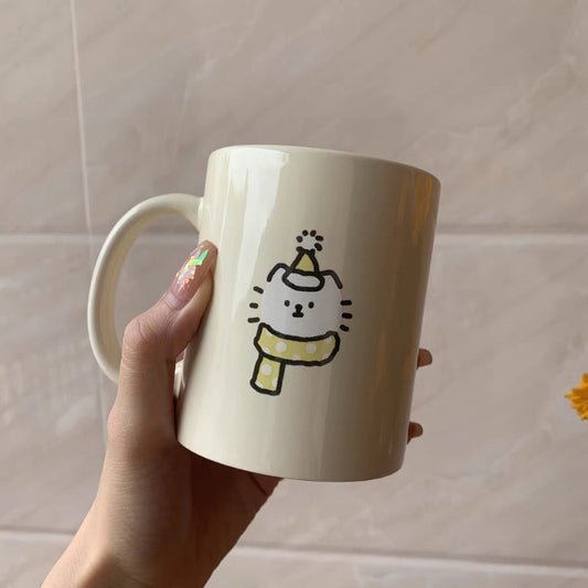 scarf kitten mug