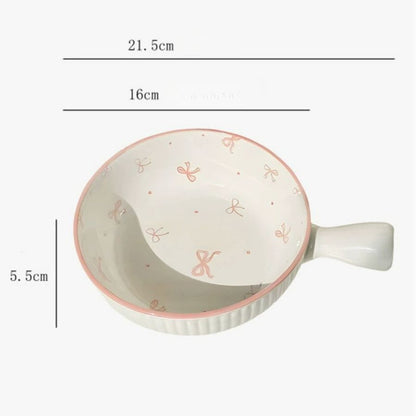 pink bow bowl
