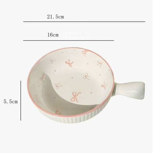 pink bow bowl