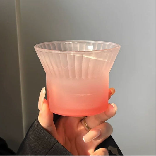 frosted glass cup