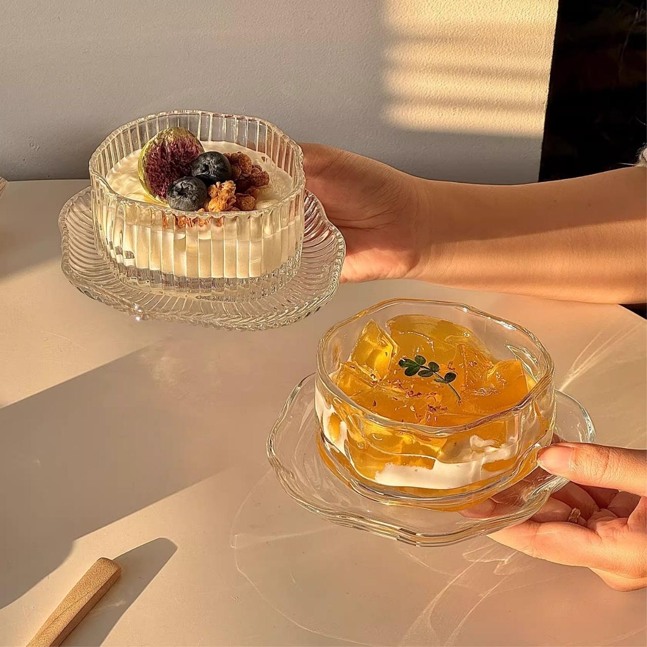  Small Glass Dessert Bowl