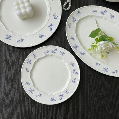 floral dessert plate