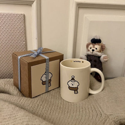scarf puppy mug