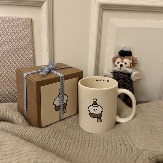 scarf puppy mug