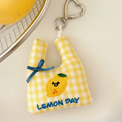 fruit plush keychain