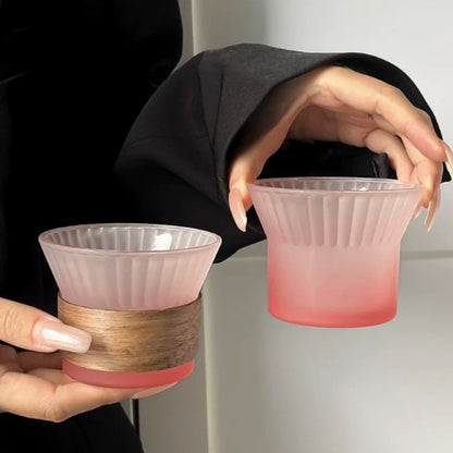 frosted glass cup