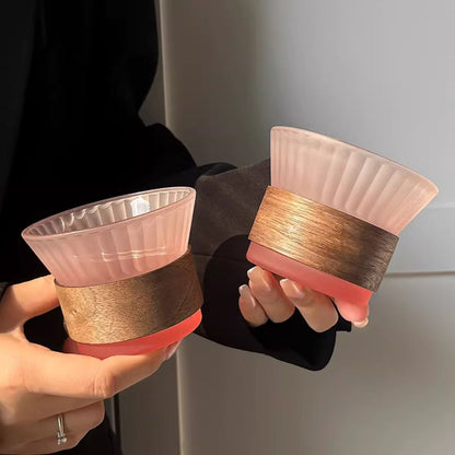  Frosted Gradient Glass Cup 