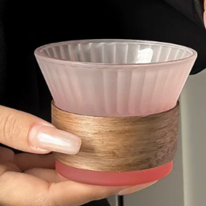 frosted glass cup