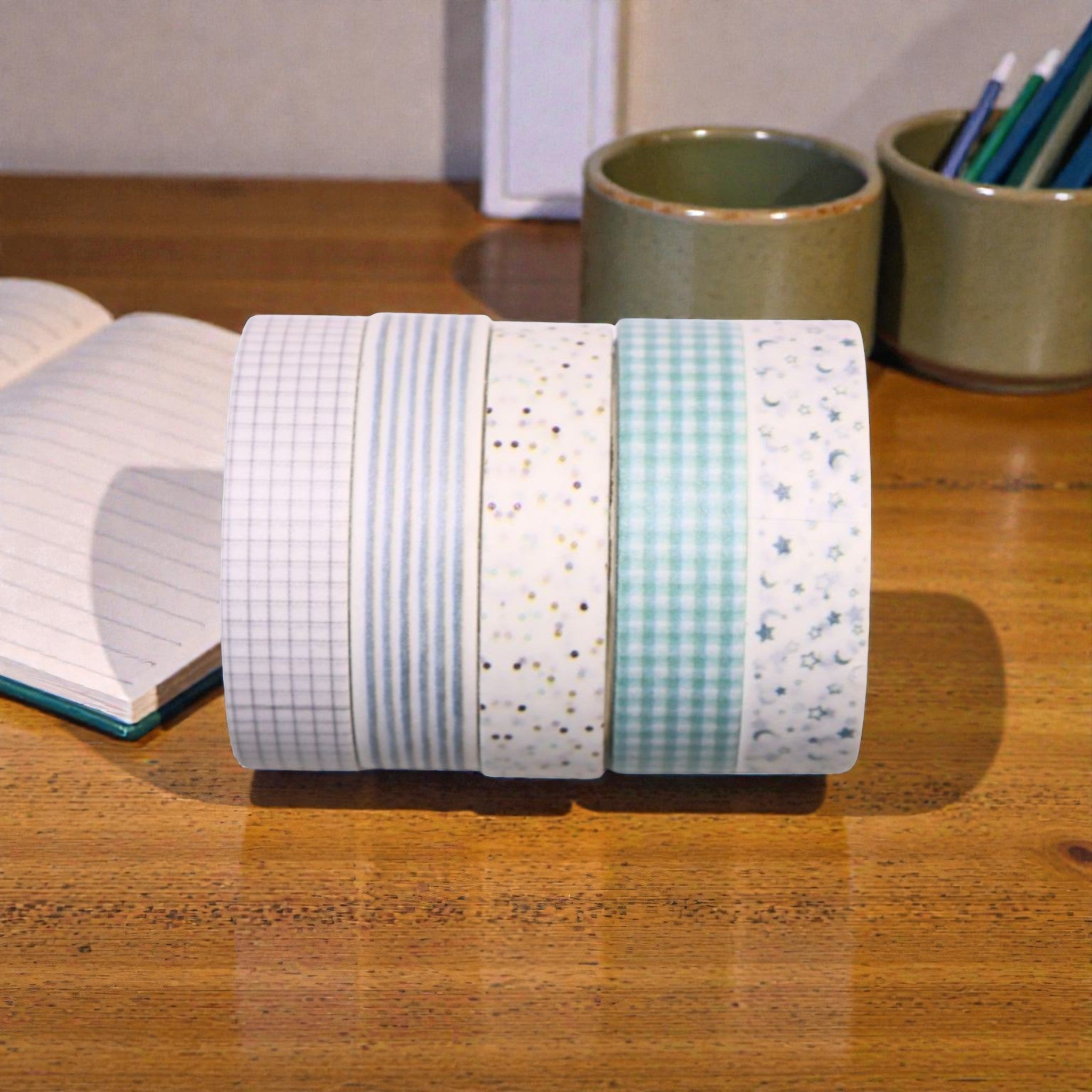 Dew Green Grid Washi Tape