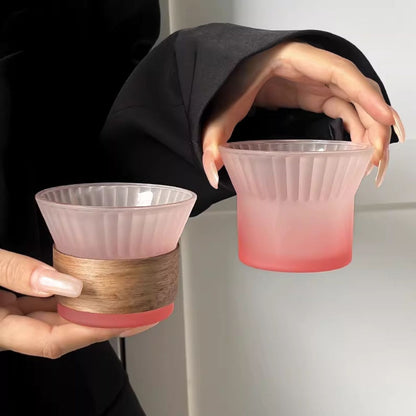  Frosted Gradient Glass Cup 