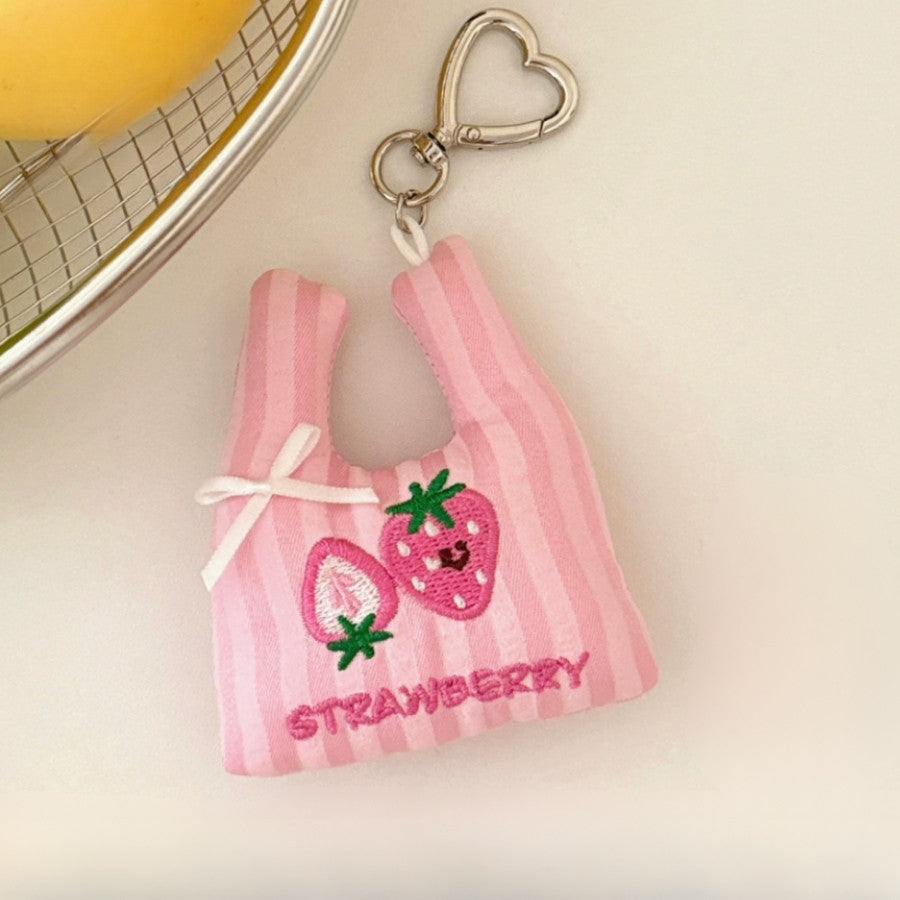fruit plush keychain