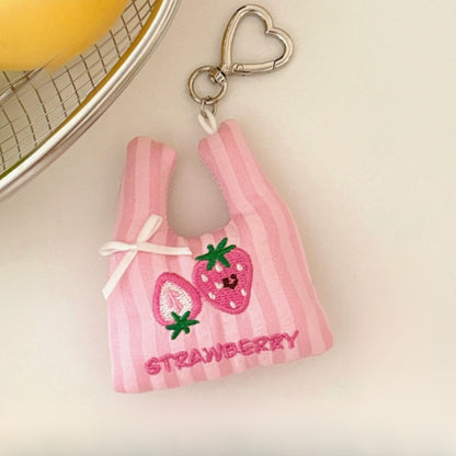 fruit plush keychain