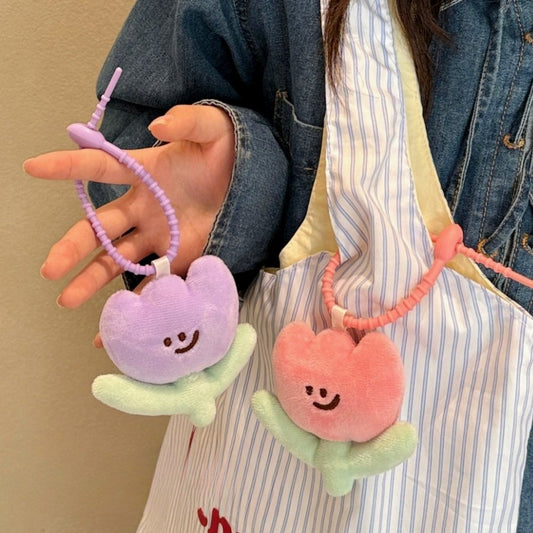 tulip plush keychain