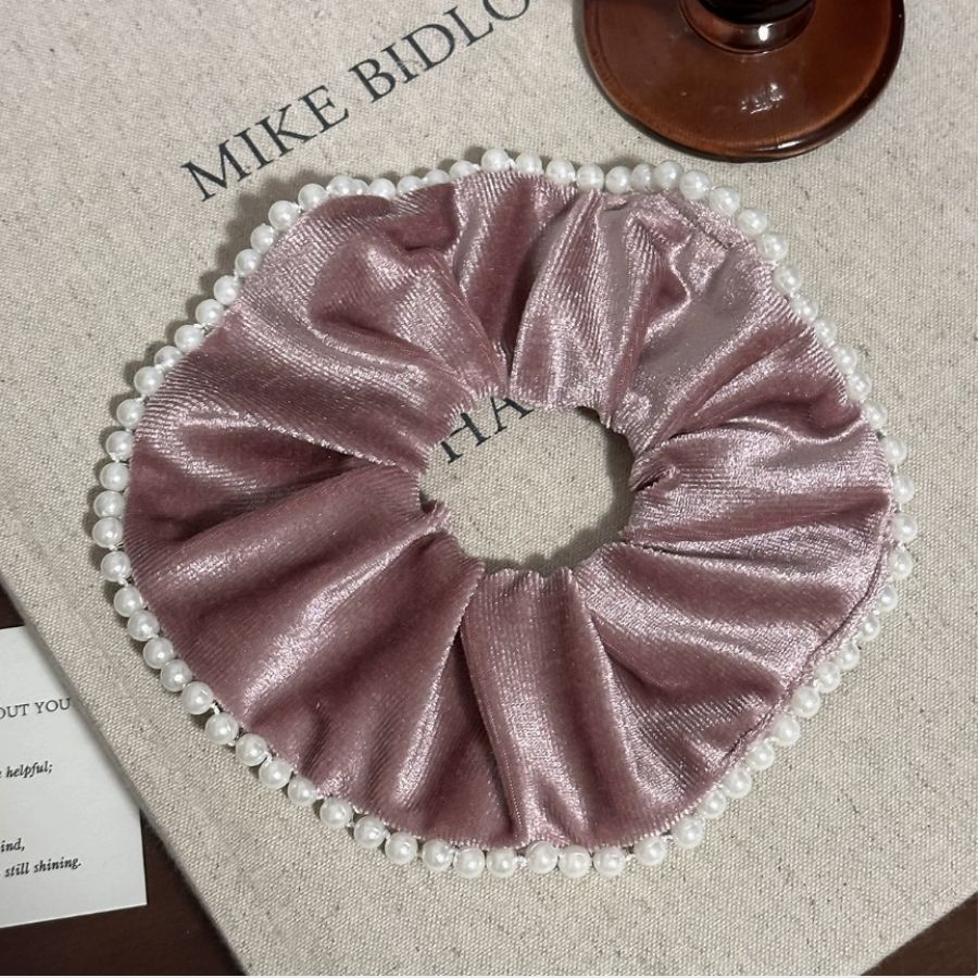 pearl trimmed scrunchies