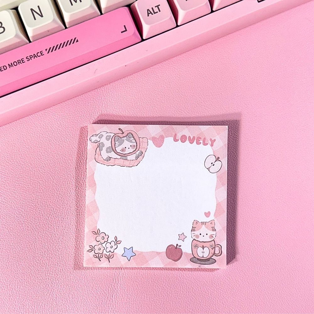 Apple Kitten Memo Note