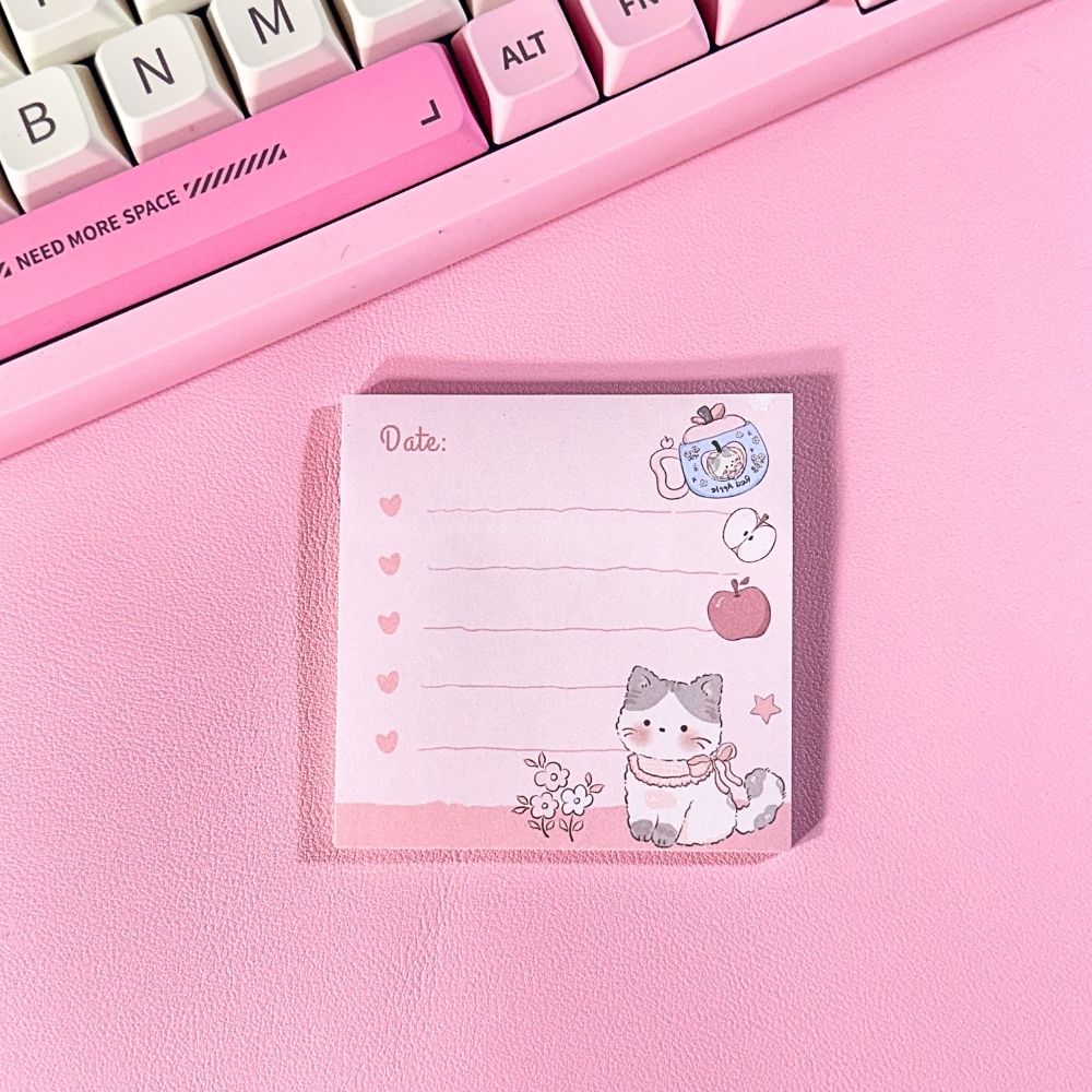 Apple Kitten Memo Note
