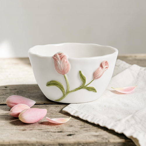 Embossed Tulip Bowl