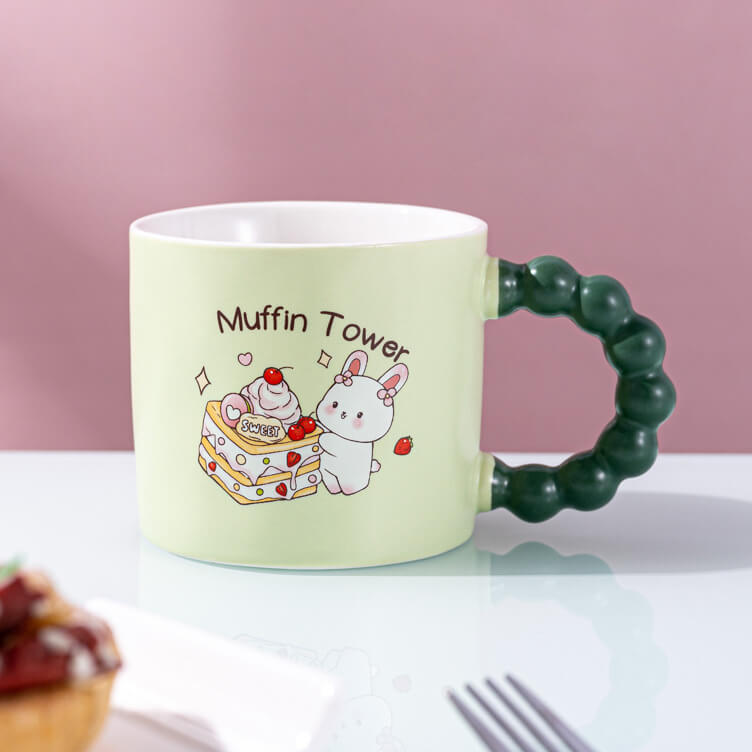 Bead Handle Bunny Mug